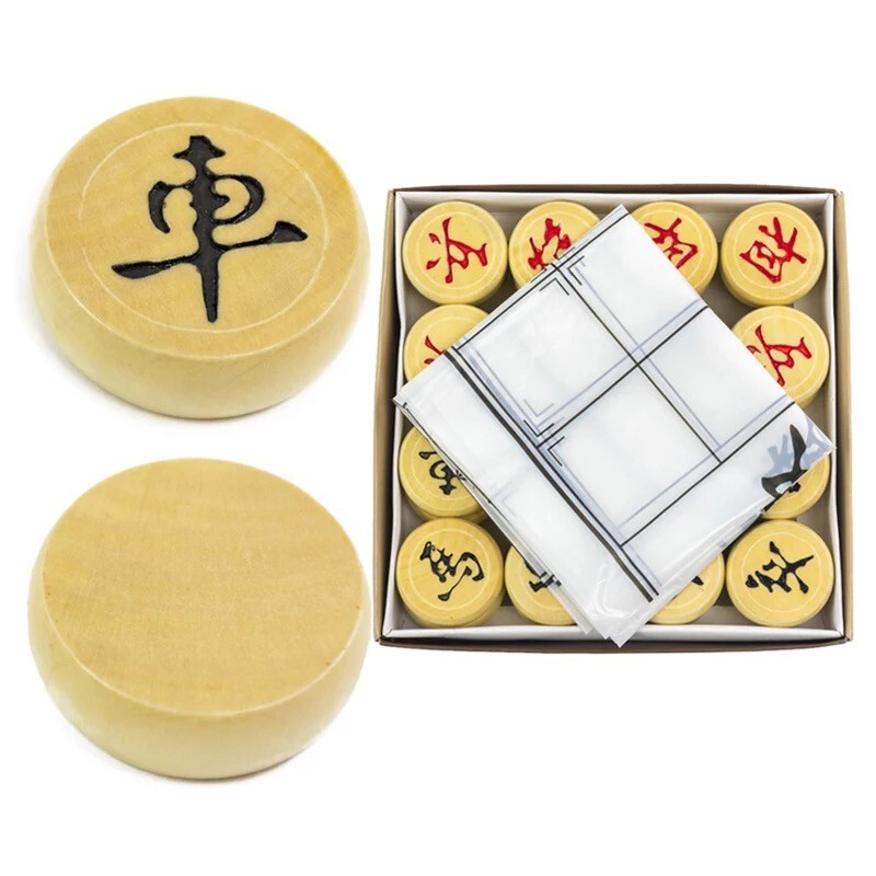 晨光（M&G）中国象棋 实木象棋直径3.5cm 小学生套装象棋棋盘家用休闲棋防裂 APK99919 单副装