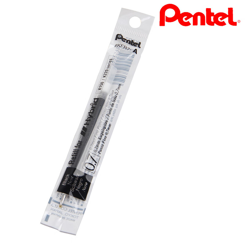 派通（Pentel）签字笔会议专用中性笔粗杆0.7mm水笔黑色12支单盒装K227-A