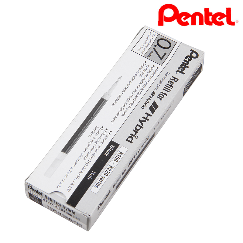 派通（Pentel）签字笔会议专用中性笔粗杆0.7mm水笔黑色12支单盒装K227-A