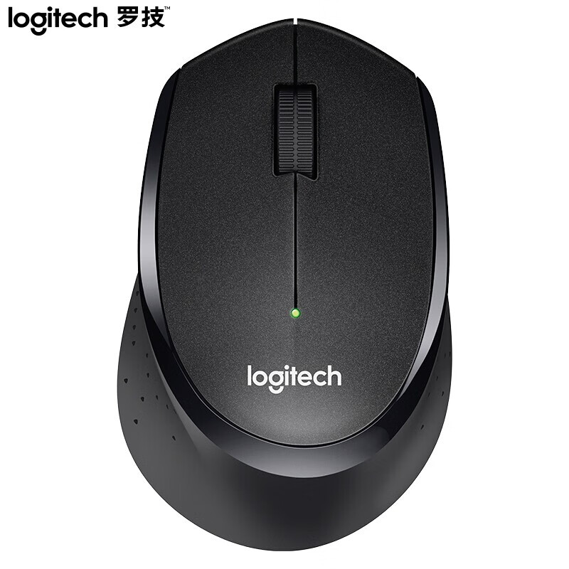 罗技（Logitech）M330 鼠标 无线鼠标 办公鼠标 鼠标 右手鼠标 黑色 带无线2.4G接收器