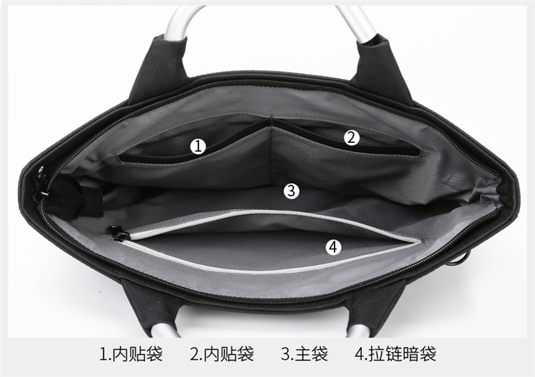 斯莫尔（SIMOER）SL-1718黑色 商务休闲包防水公文包大容量手提包电脑包