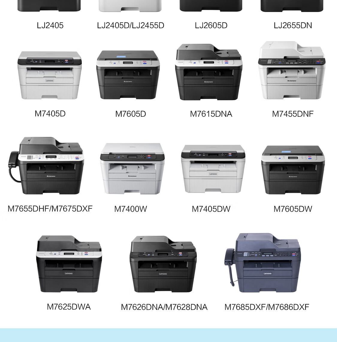 联想（Lenovo）LT2451H墨粉（适用LJ2605D/LJ2655DN/M7605D/M7615DNA/M7455DNF/7655DHF打印机）