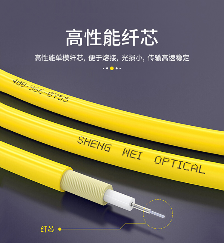 胜为 电信级光纤跳线 LC-LC单模双芯5米 9/125低烟无卤环保外被 收发器尾纤 FSC-307 3条装