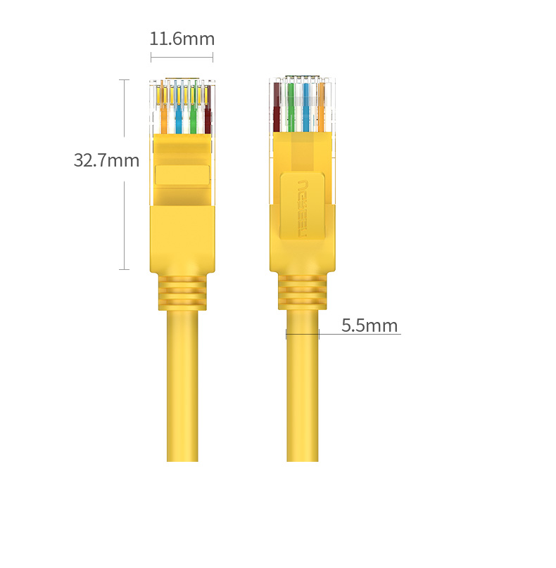 绿联（UGREEN）超五类网线 百兆网络连接线 Cat5e超5类成品跳线 家用装修电脑宽带非屏蔽八芯双绞线15米60815