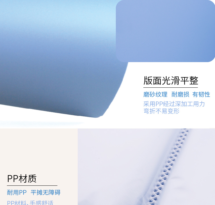 得力（deli）文件册办公文具资料收纳册A4/80页活页插袋文件夹资料册（蓝）5006  2个装