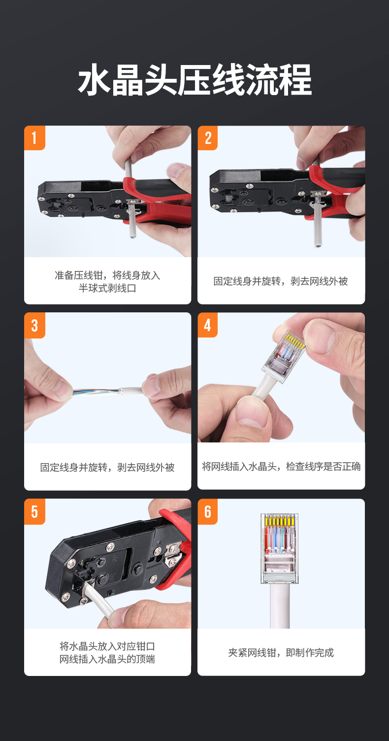绿联（UGREEN）超五类RJ45网络水晶头 8P8C电脑网线Cat5e类连接头 工程级镀金非屏蔽连接器 10个/袋 20329