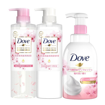 多芬(DOVE)组合装（发水470ML 护发素470ML  沐浴泡泡400ML）