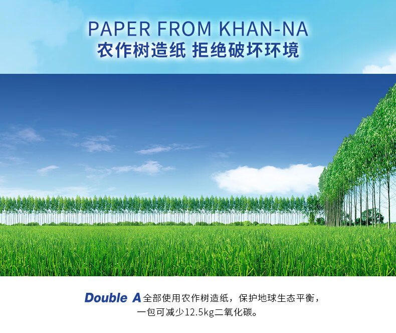 Double A 复印纸70g B4打印纸500张/包 5包/箱（共计2500张）