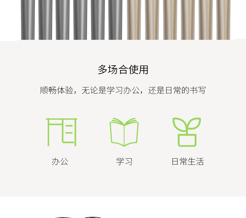得力（deli）中性笔0.7mm子弹头签字笔中性笔水笔 (黑) 办公学习用品 12支装 S96