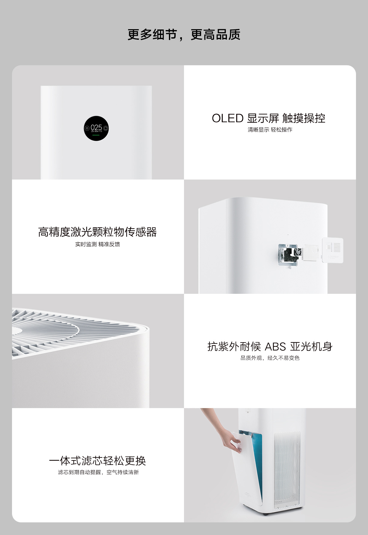 米家 小米空气净化器Pro H 家用除甲醛除菌除二手烟味除异味  AC-M7-SC