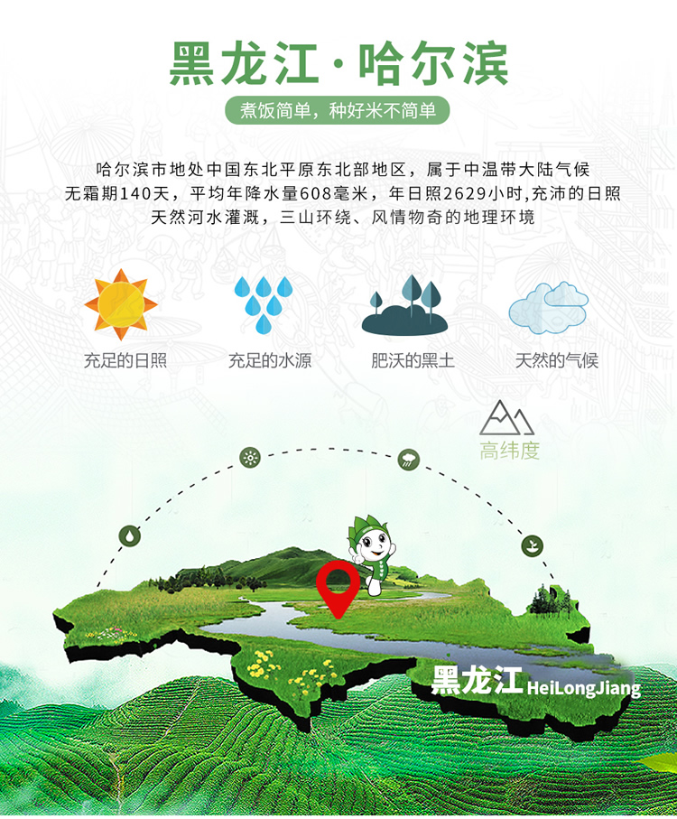首粮五常长粒香大米礼盒1kg*5袋