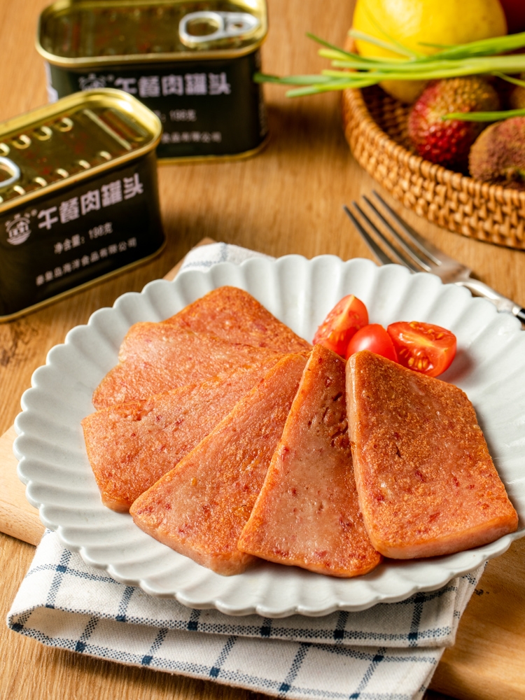 北戴河秦皇岛熟食户外方便食品下饭菜家庭应急长期储备食品午餐肉198g*3