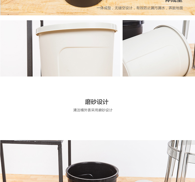 晨光（M&G） 家用清洁桶 办公室垃圾筐 垃圾分类桶 家用压圈垃圾桶 灰色 ALJ99411