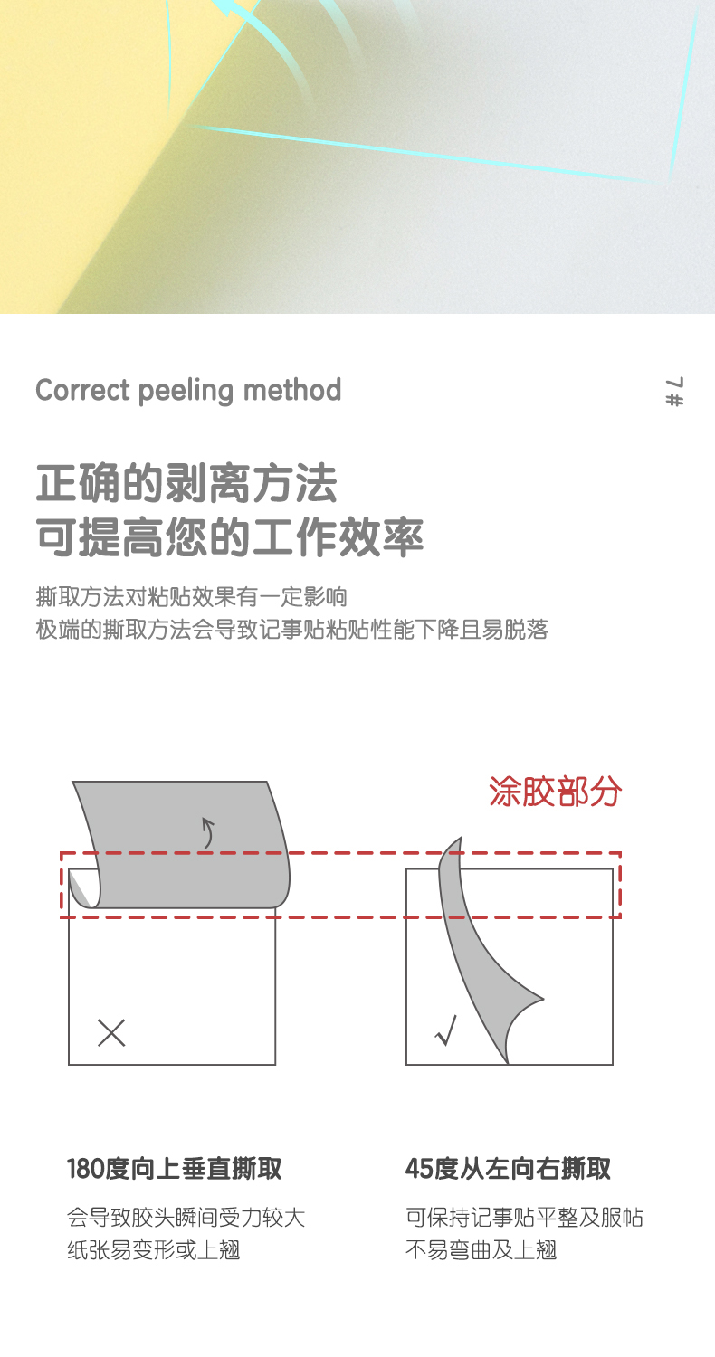 得力（deli）便签纸强黏性标签纸便利贴记事贴76*76mm(淡黄)办公用品 12包装 7733