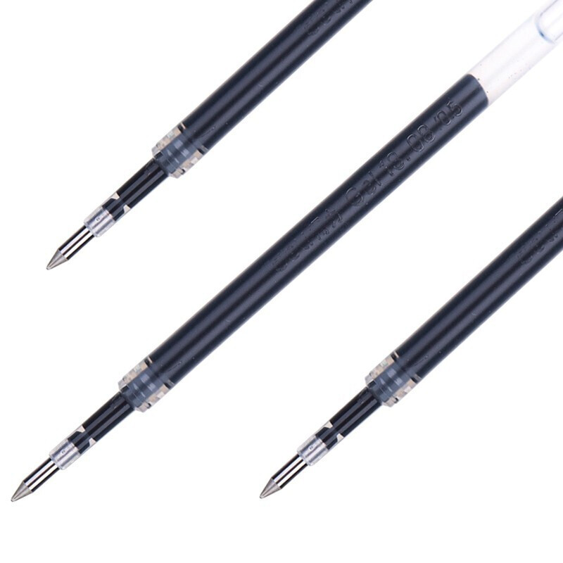 得力（deli）笔芯按动签字笔笔芯办公文具0.5mm碳素笔笔芯20支/盒 (黑) S206 20支装