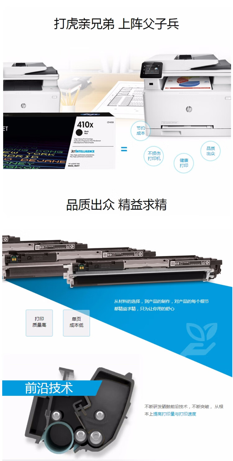 惠普（hp）CF413X 高容量红色硒鼓 410X (适用M452/MFP M477机型) 约5000页
