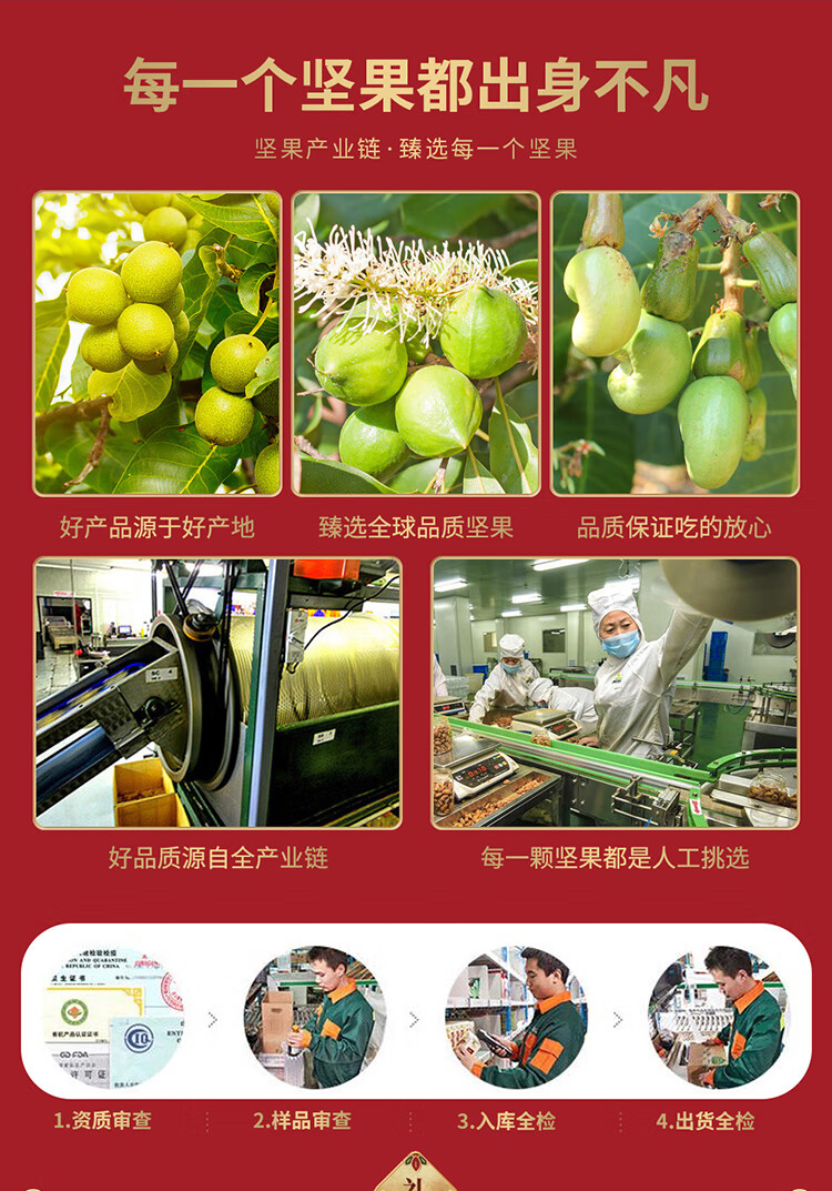 首粮坚果礼盒 每日坚果休闲零食干果炒货大礼包年货礼盒 缤纷印象1200g