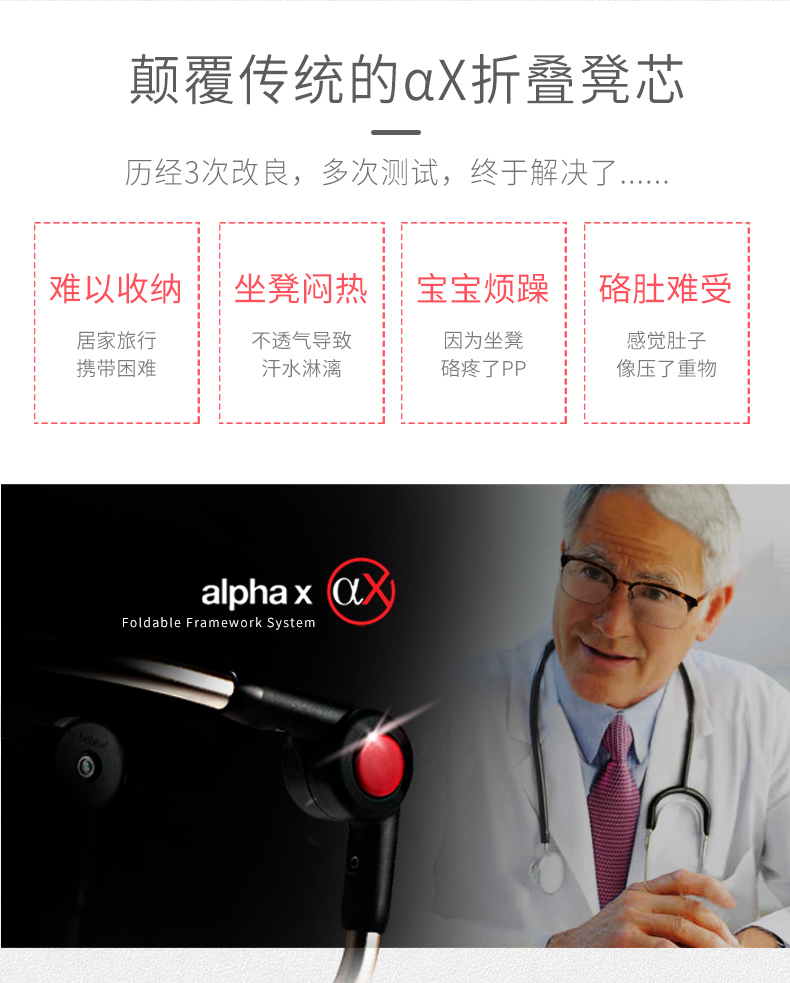 抱抱熊婴儿背带腰凳抱娃神器宝宝背带儿童双肩多功能腰凳婴幼儿抱凳(0-36个月)AXT05藕粉色