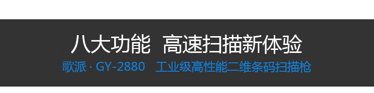 歌派（GEPAD） 扫描枪 二维工业级扫码枪3mil高精度 商超仓储扫码器 金属条码 医保电子凭证码健康码GY-2880