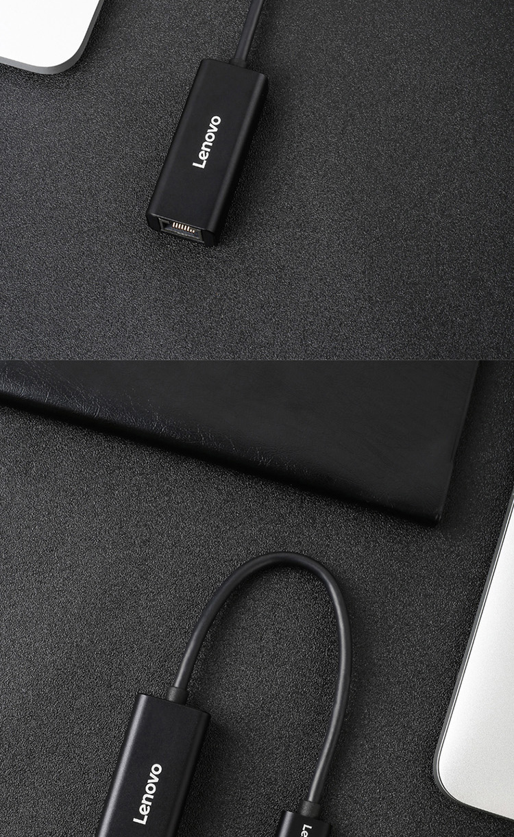 联想（Lenovo）USB-A转 RJ45千兆有线网卡转换器 LX0805 黑色 1个
