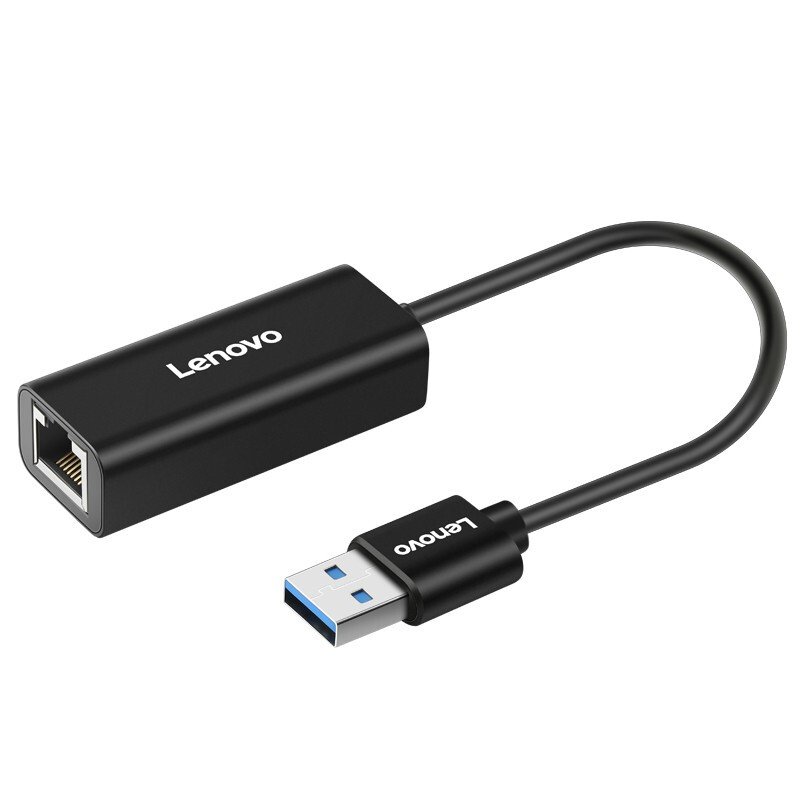 联想（Lenovo）USB-A转 RJ45千兆有线网卡转换器 LX0805 黑色 1个