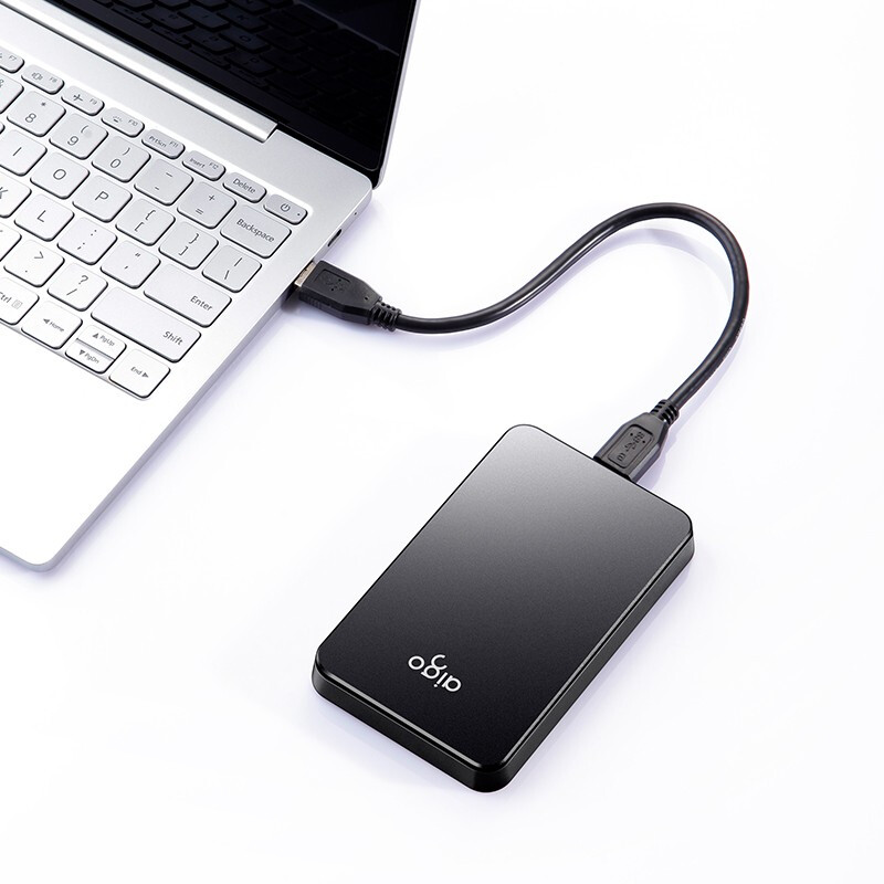 爱国者 (aigo) 2TB USB3.0 移动硬盘 HD809 黑色 稳定高速传输 简约设计 睿智之美 商务便携