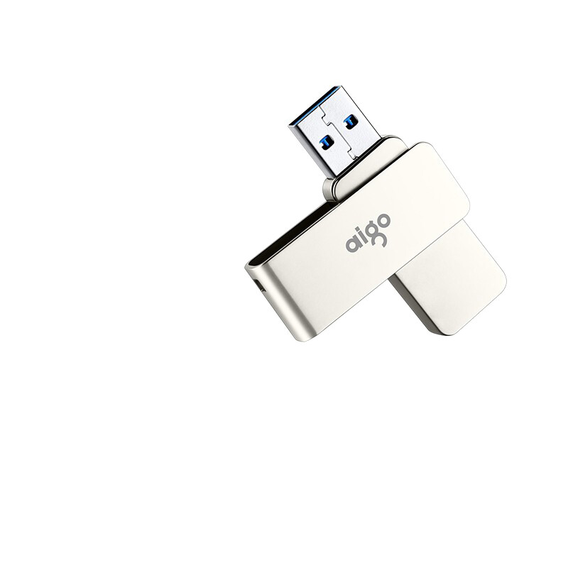 爱国者（aigo）32GB USB3.0 U盘 U330金属旋转系列 银色 快速传输