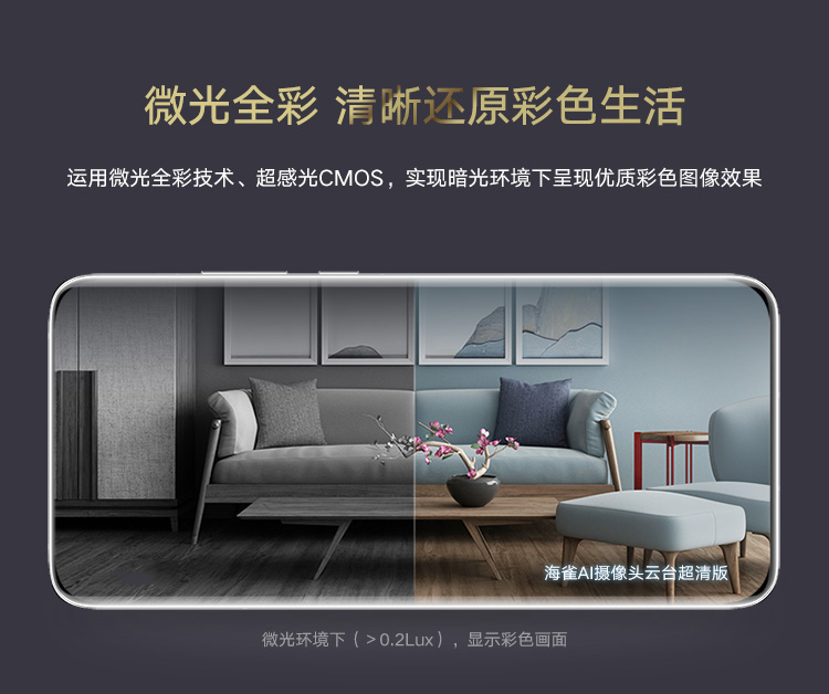 华为智选 海雀智能摄像头 智能家居监控器/无线高清网络摄像头/家用全景智能摄像机/1080P画质AI智能看护HQ8s