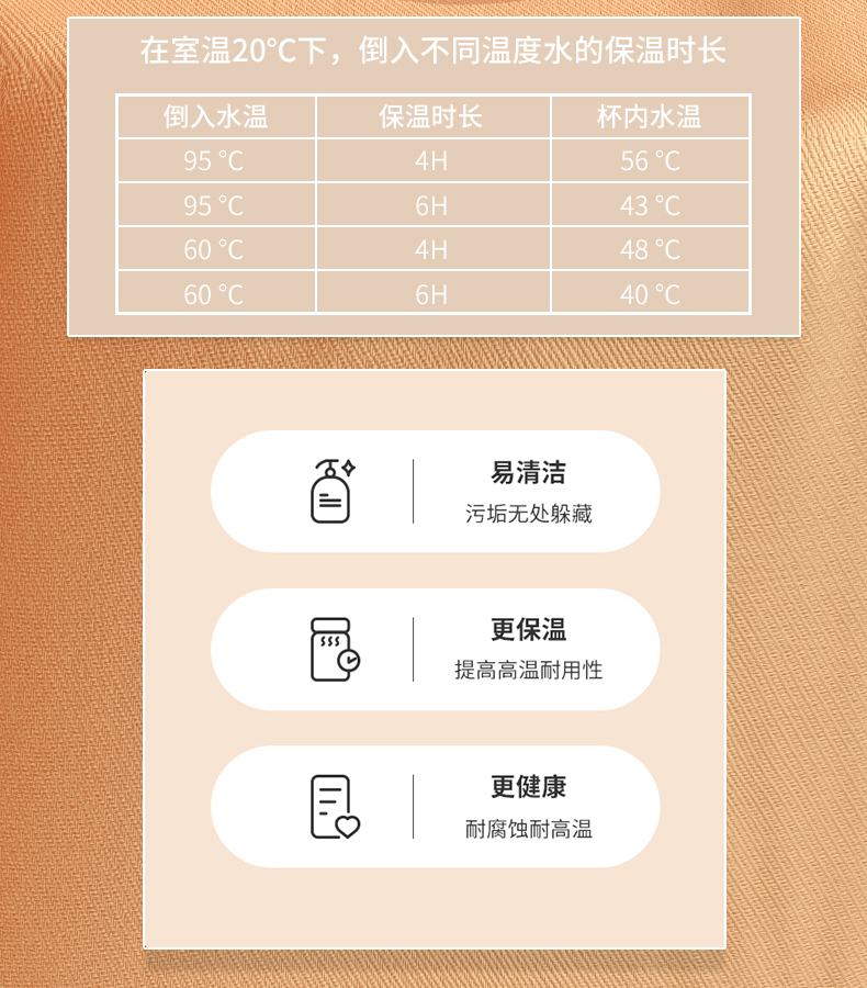 班尼兔316钢无缝吸管杯儿童水杯400ML智趣拼图保温杯BNT-ZQ803杏色