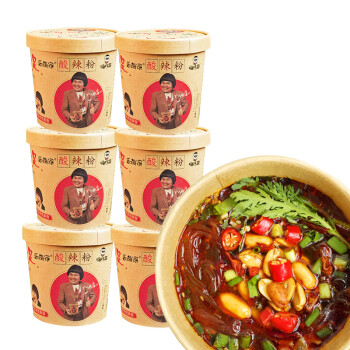 嗨吃家方便速食食品 重庆风味办公室休闲零食小吃冲泡即食  酸辣粉143g*6桶