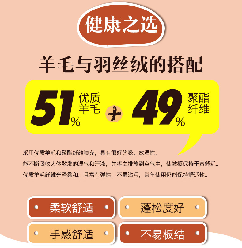恒源祥家纺冬季保暖羊毛被 羊毛被 1DH1502