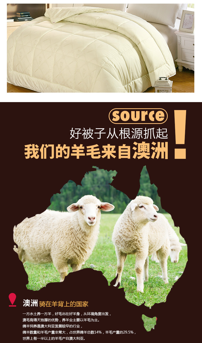 恒源祥家纺冬季保暖羊毛被 羊毛被 1DH1502