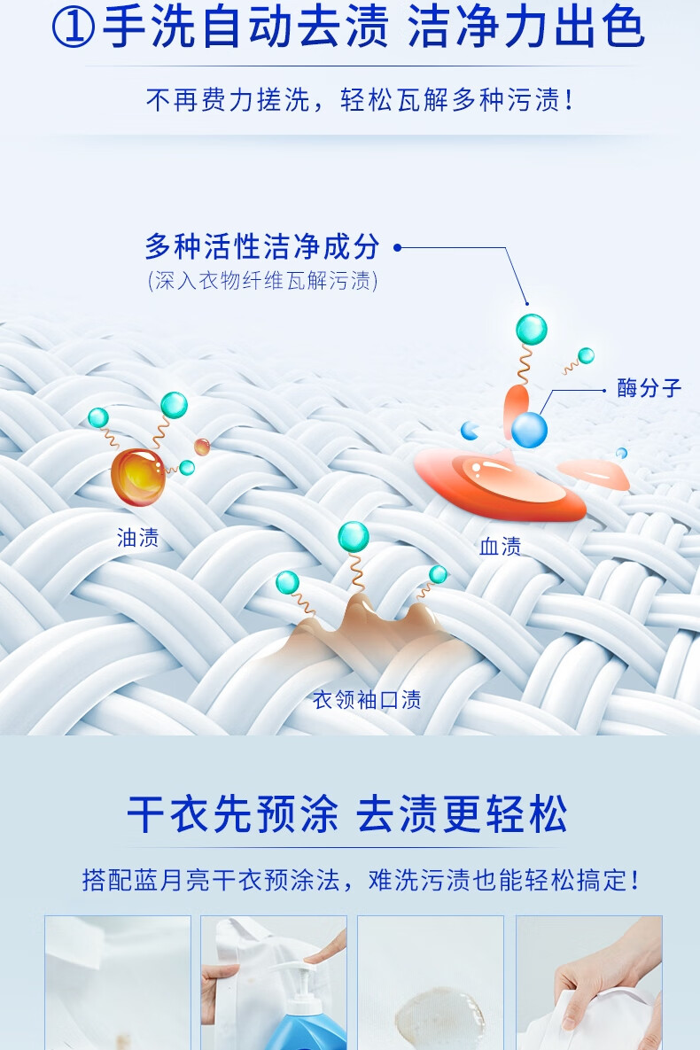 蓝月亮洗衣液套装 1kg手洗瓶*1+1kg手洗袋*2