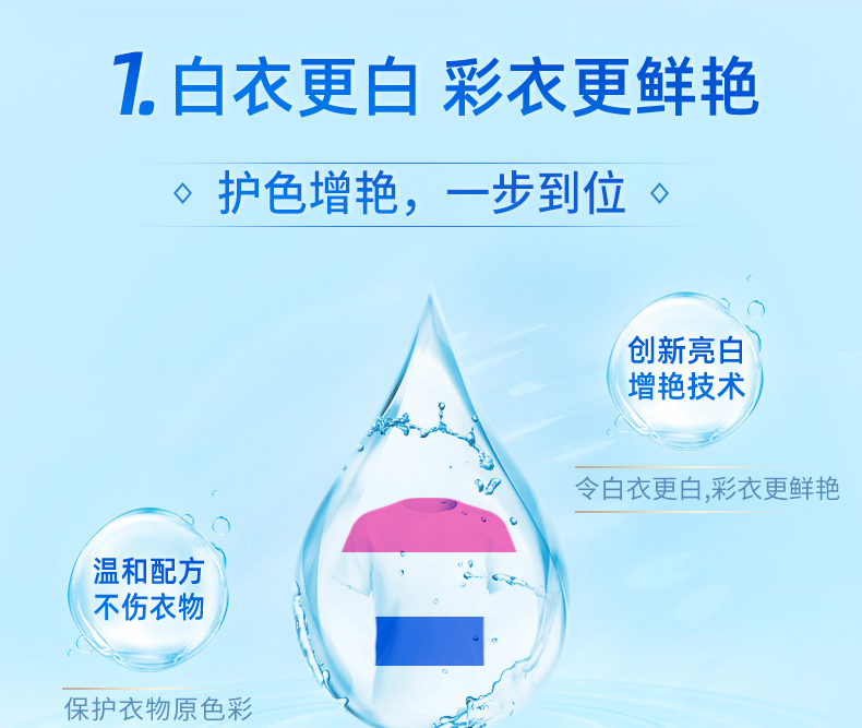 蓝月亮洗衣亮白增艳洗衣液薰衣草香型500g*12袋 整箱装