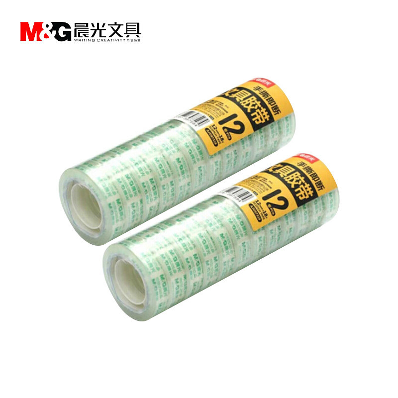 晨光（M&G）高透明胶带易撕小胶带学生考试文具AJD97319（24卷装）12mm*18y