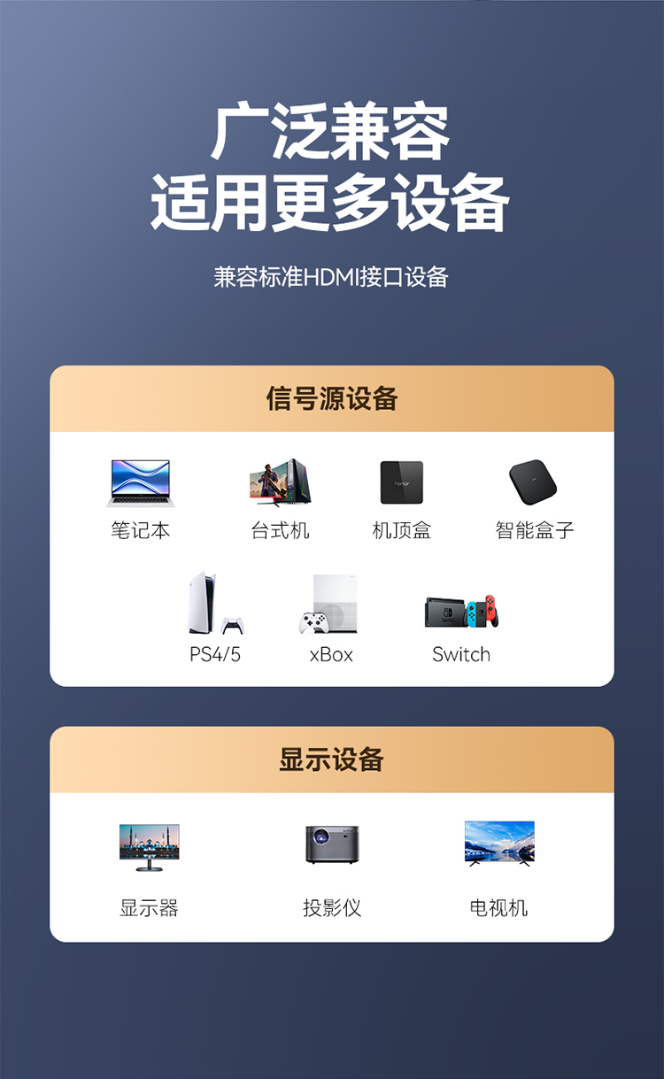 山泽(SAMZHE)80SH8HDMI线2.0版4K数字高清线支持3D视频线数据线8米