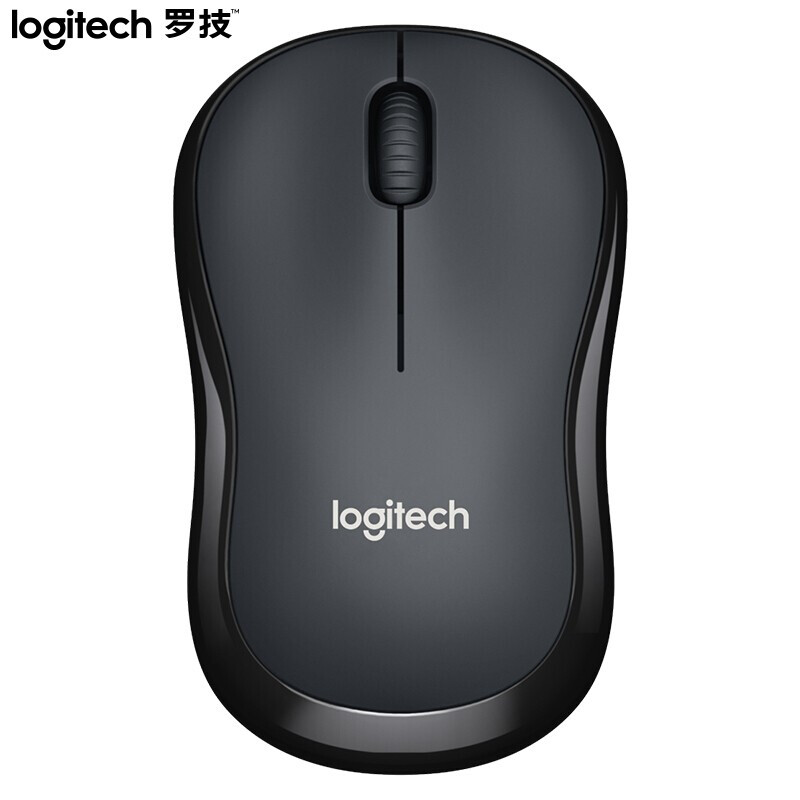 罗技（Logitech）M220 鼠标 无线鼠标 办公鼠标 鼠标 对称鼠标 灰黑色 带无线2.4G接收器