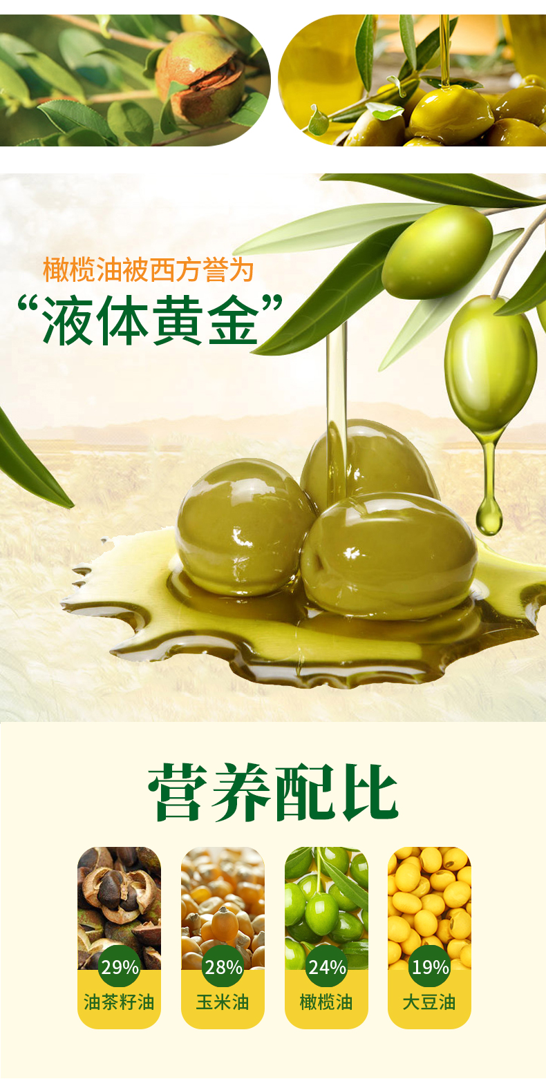纳福汇食用油春节团购送礼佳品 山茶橄榄油礼盒1500ml*2