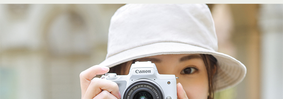 佳能（Canon）m50二代 微单相机 2代 数码相机 自拍美颜微单套机 白色 Vlog m50二代黑色+15-45套机 官方标配
