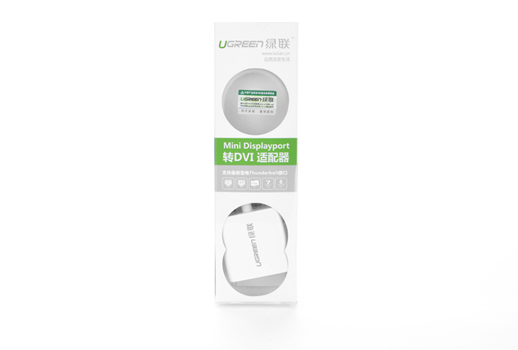 绿联（UGREEN）Mini DP转DVI转换器 迷你dp雷电转接头 支持苹果微软Surface笔记本电脑接显示器投影仪10402