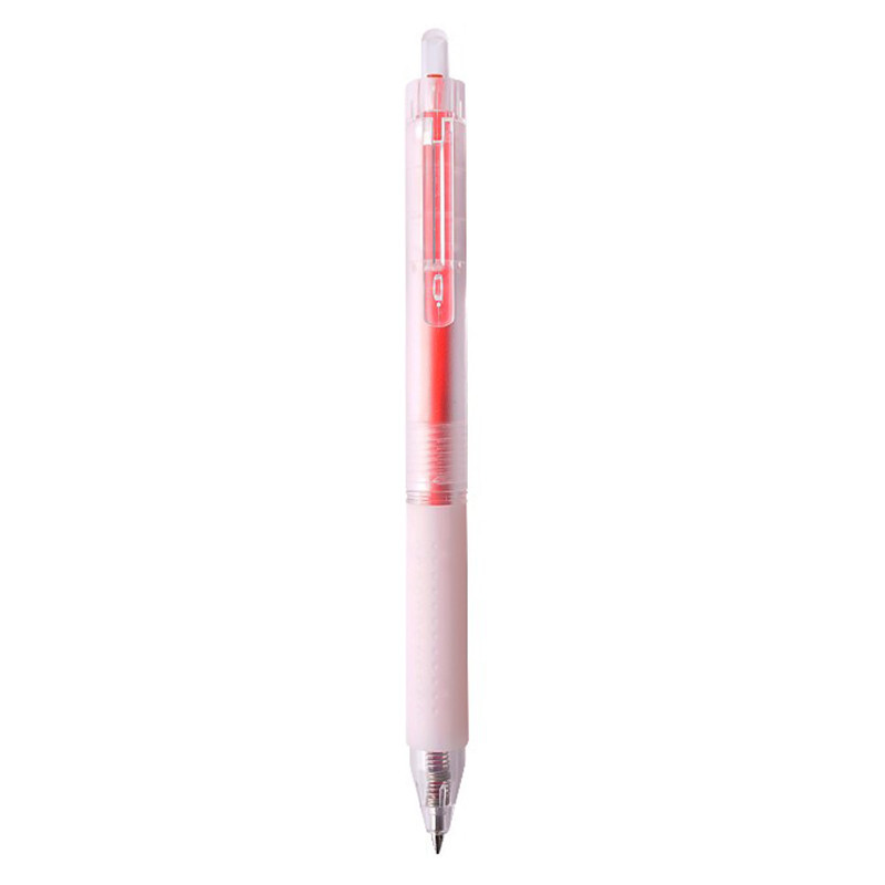 白雪(snowhite)G-302按动中性笔 速干签字笔0.5mm子弹头办公文具 红色12支/盒
