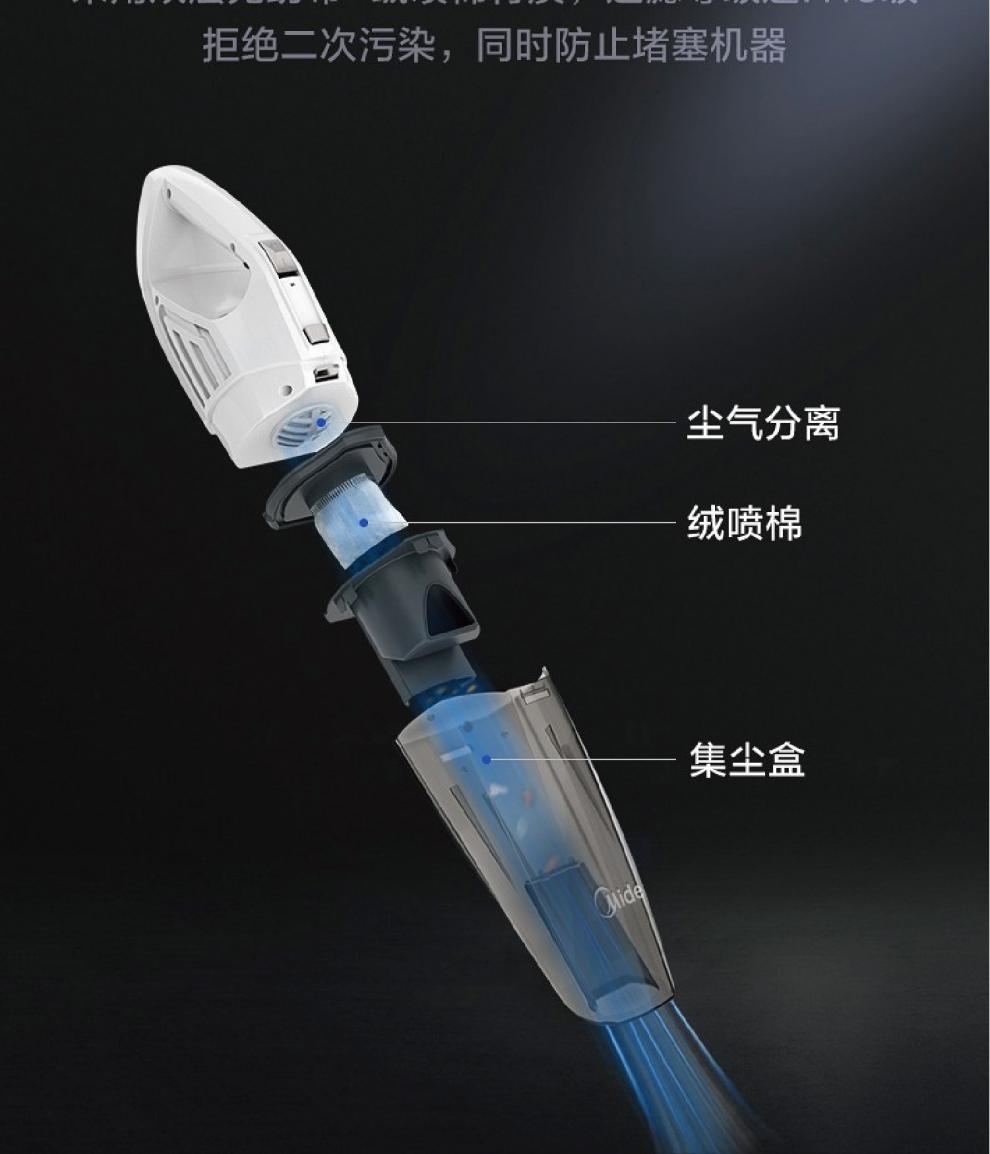美的（Midea）吸尘器 HAC10车载吸尘器 大吸力低噪音手持吸尘器 除尘器 大吸力吸尘器 HAC10