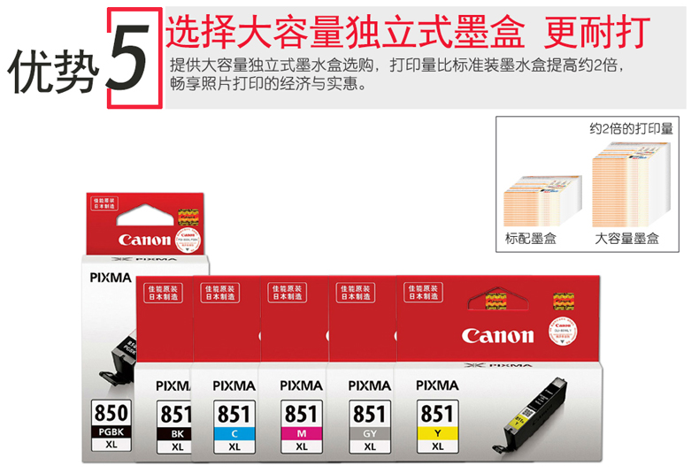 佳能（Canon）PGI-850 PGBK 黑色墨盒（适用iP7280/iP8780/iX6880）