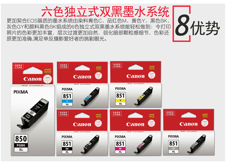 佳能（Canon）PGI-850 PGBK 黑色墨盒（适用iP7280/iP8780/iX6880）