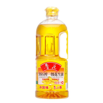 鲁花 食用油 5S 物理压榨 压榨一级 花生油1L