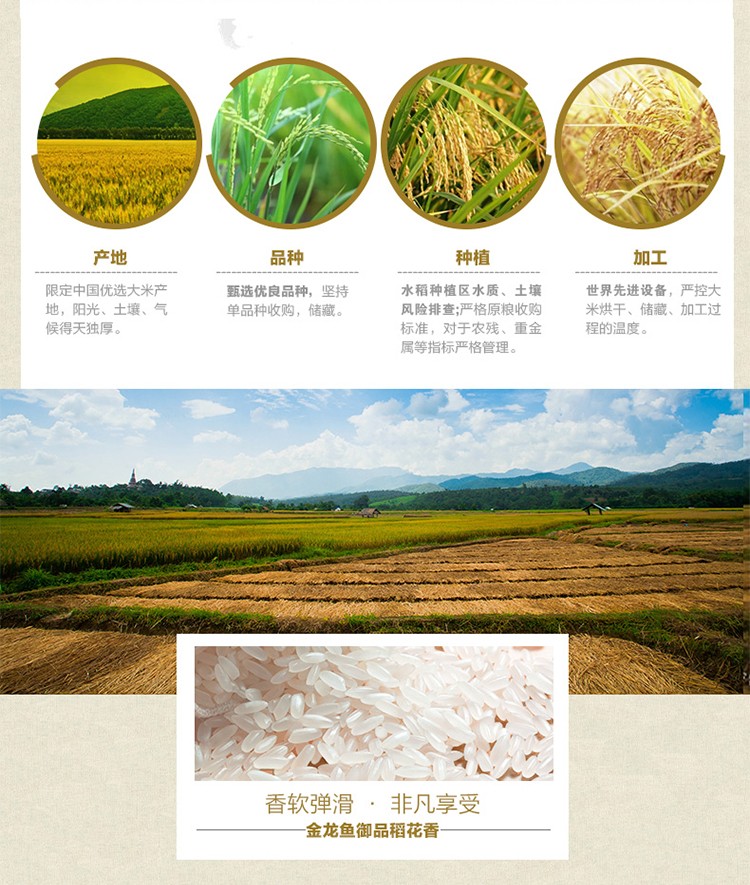 金龙鱼大米 御品稻花香大米粳米东北大米5kg