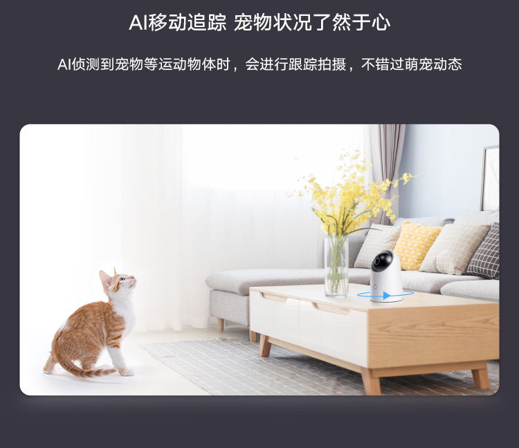 华为智选 海雀智能摄像头 智能家居监控器/无线高清网络摄像头/家用/1080P画质AI智能看护 HQ8s