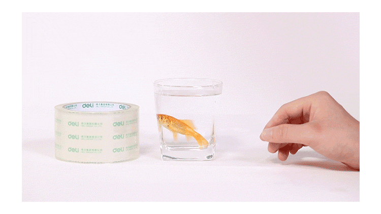 得力（deli）  封箱胶带透明封箱胶带60mm*30y办公用品胶带(6卷/筒) 30320 1筒装