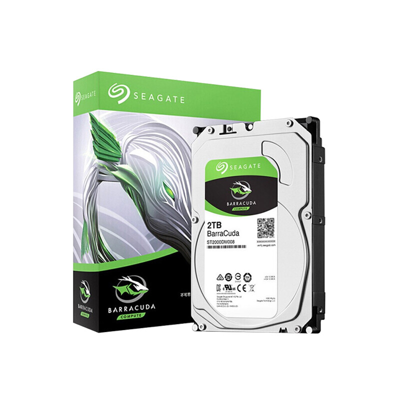 希捷(Seagate)2TB 256MB 7200RPM 台式机机械硬盘 SATA接口 希捷酷鱼BarraCuda系列(ST2000DM008)