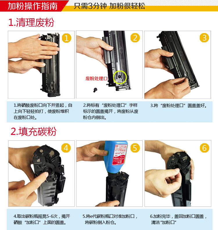 e代经典 SP200C硒鼓易加粉大容量 适用理光SP200 SP200S SP200SF SP201SF打印机